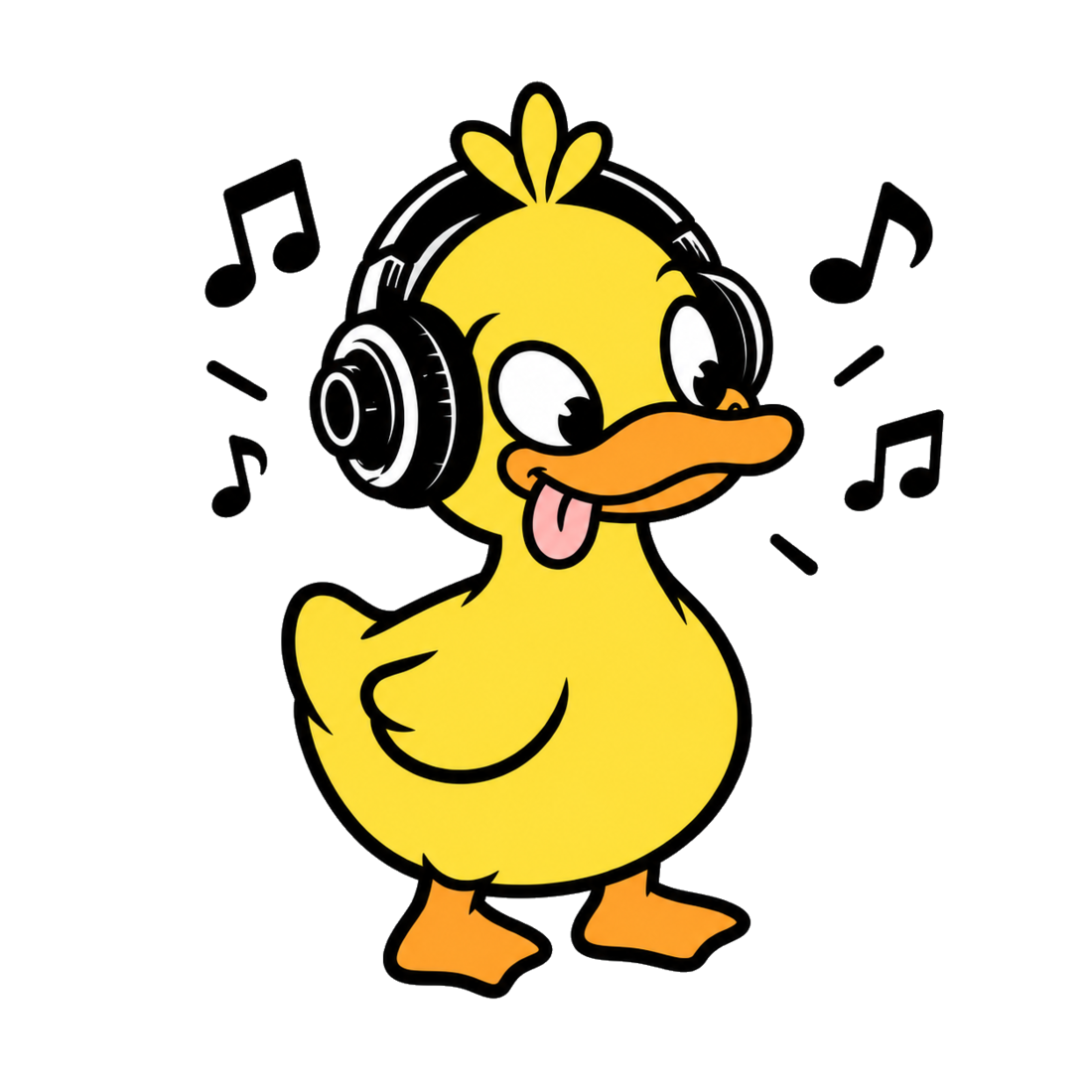 GrooveDuck listening to music
