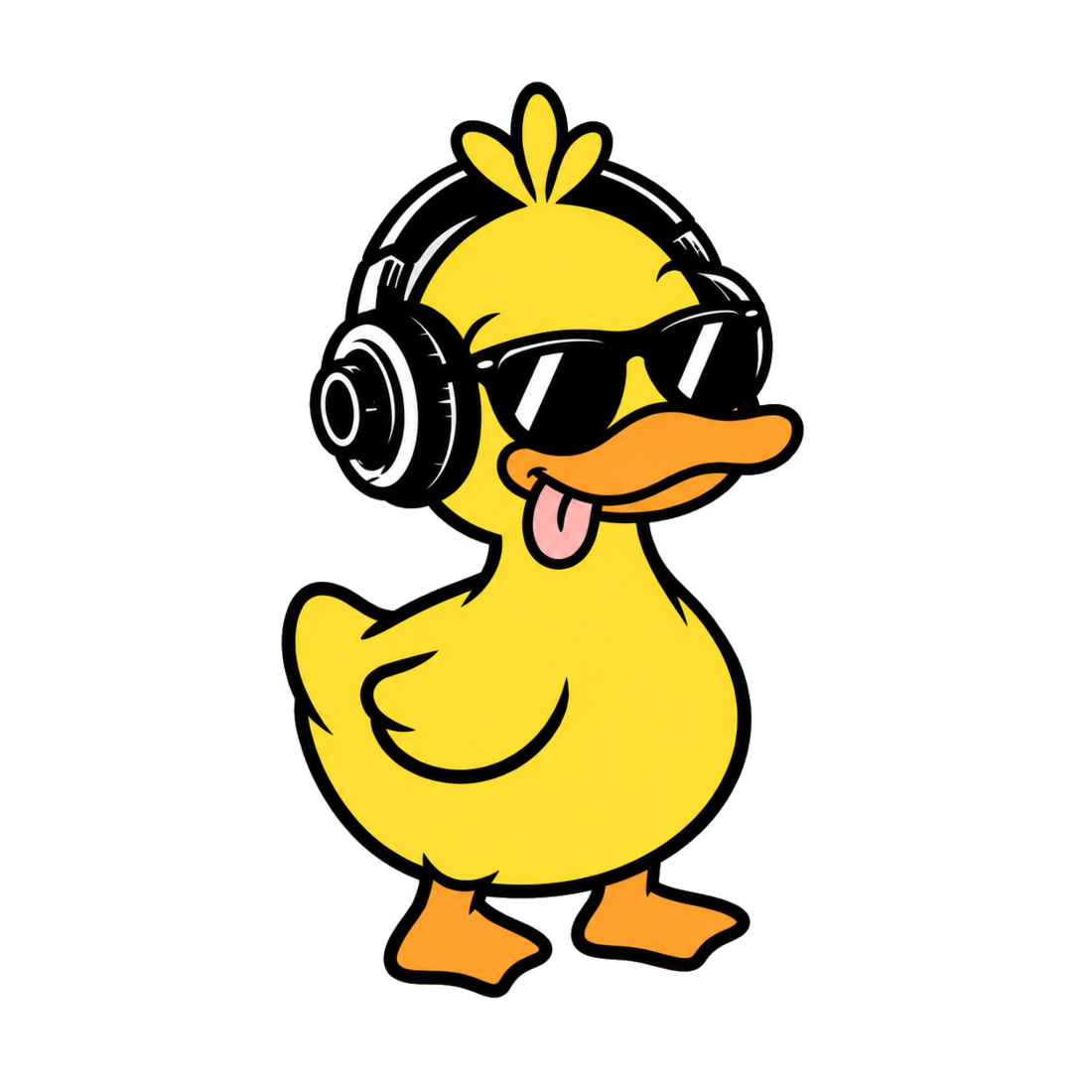 GrooveDuck standing with sunglasses